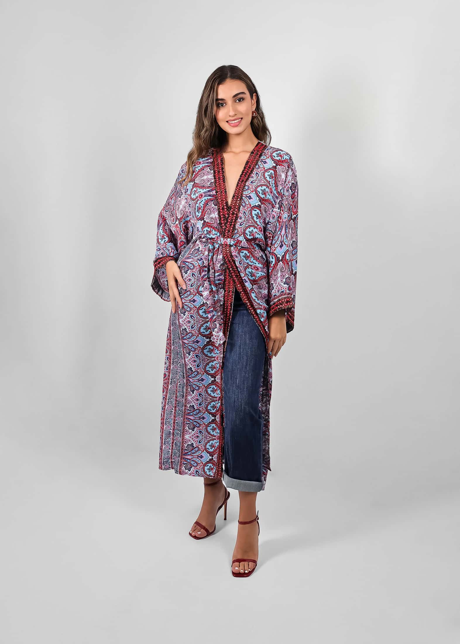 Kimono Italiano Paisley Print
