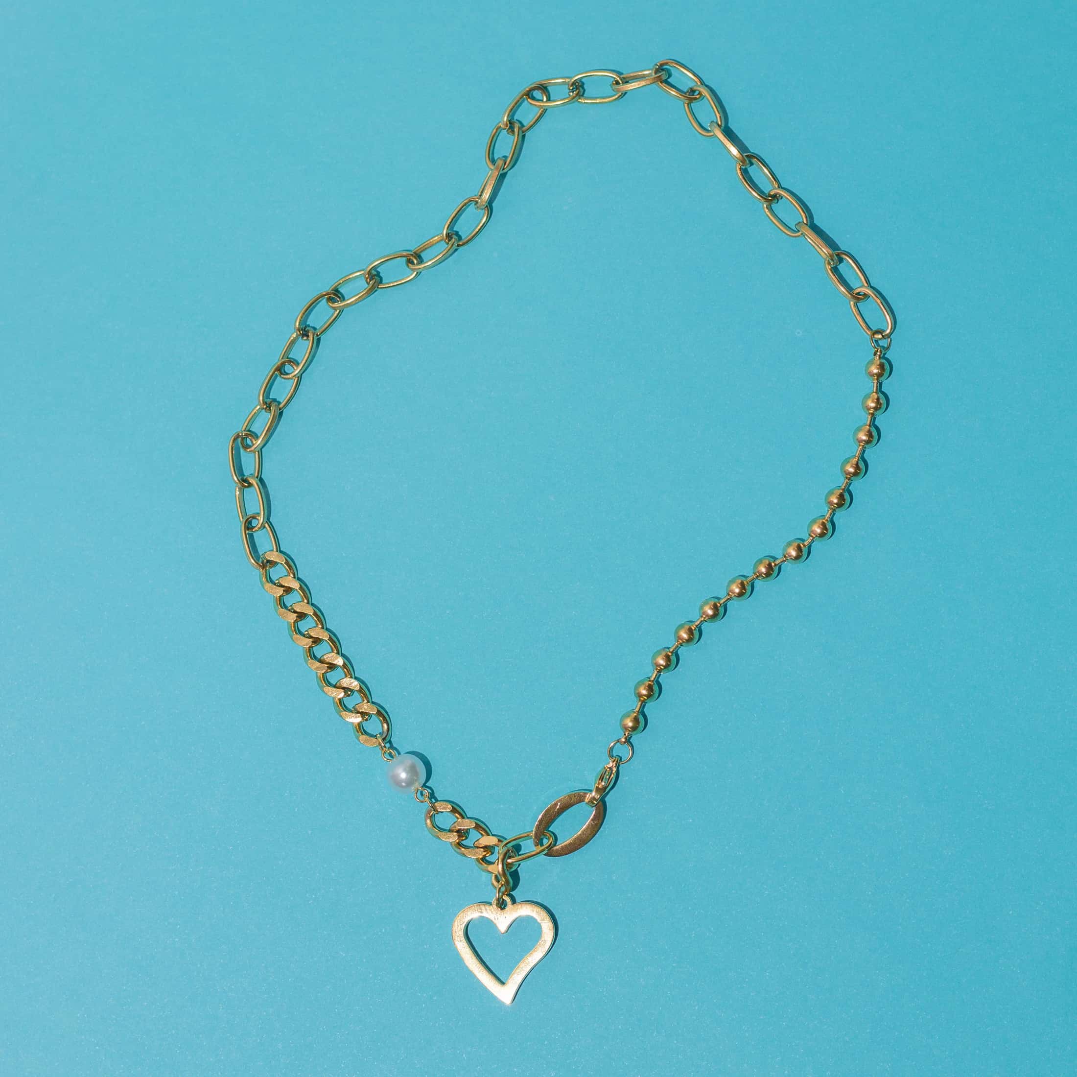 Collar Acero corazón