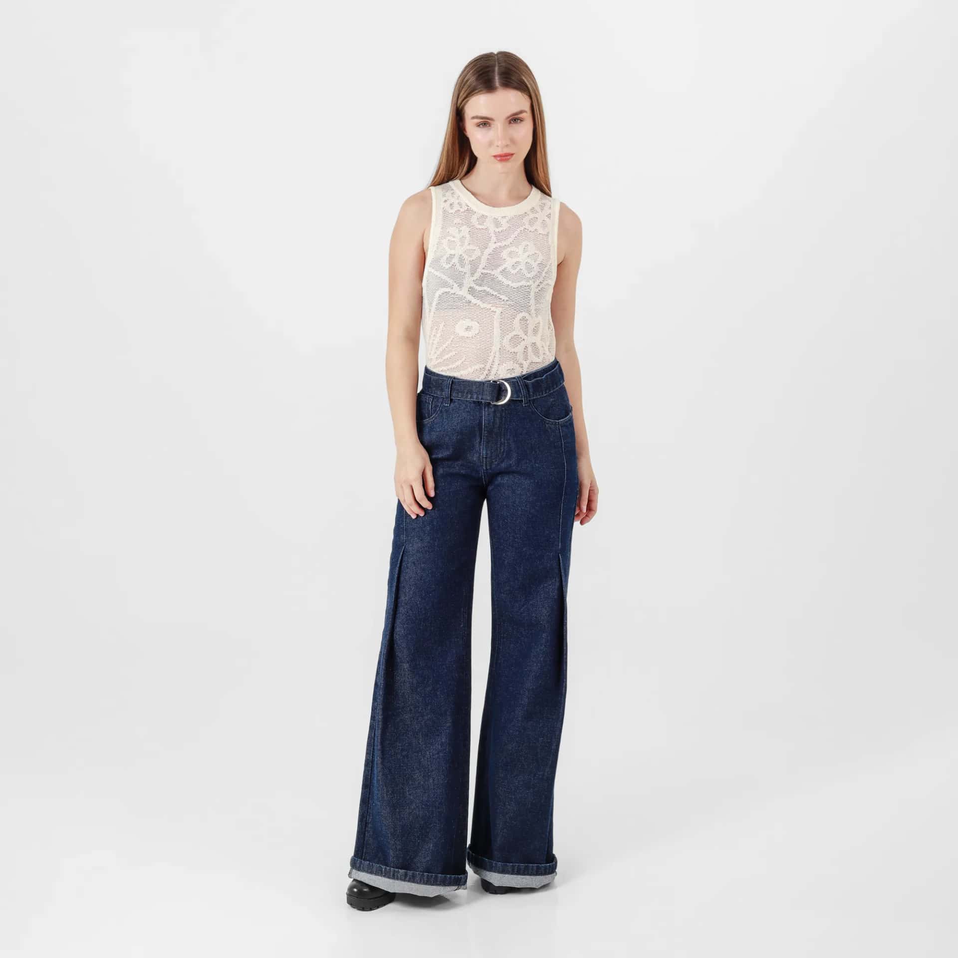 Jean Tiro Alto Bota Flare