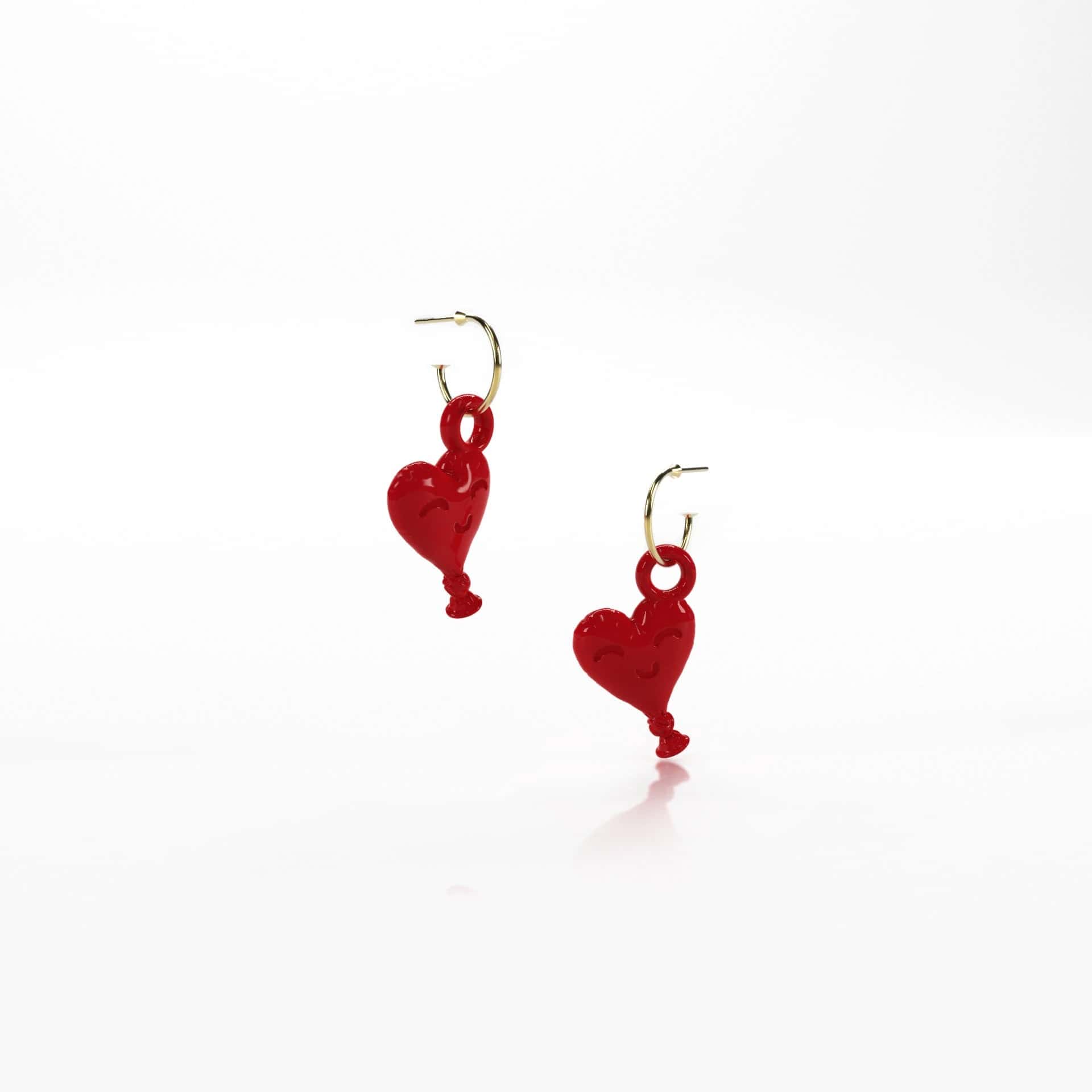 Fun hearts/hurts Balloon charm earrings