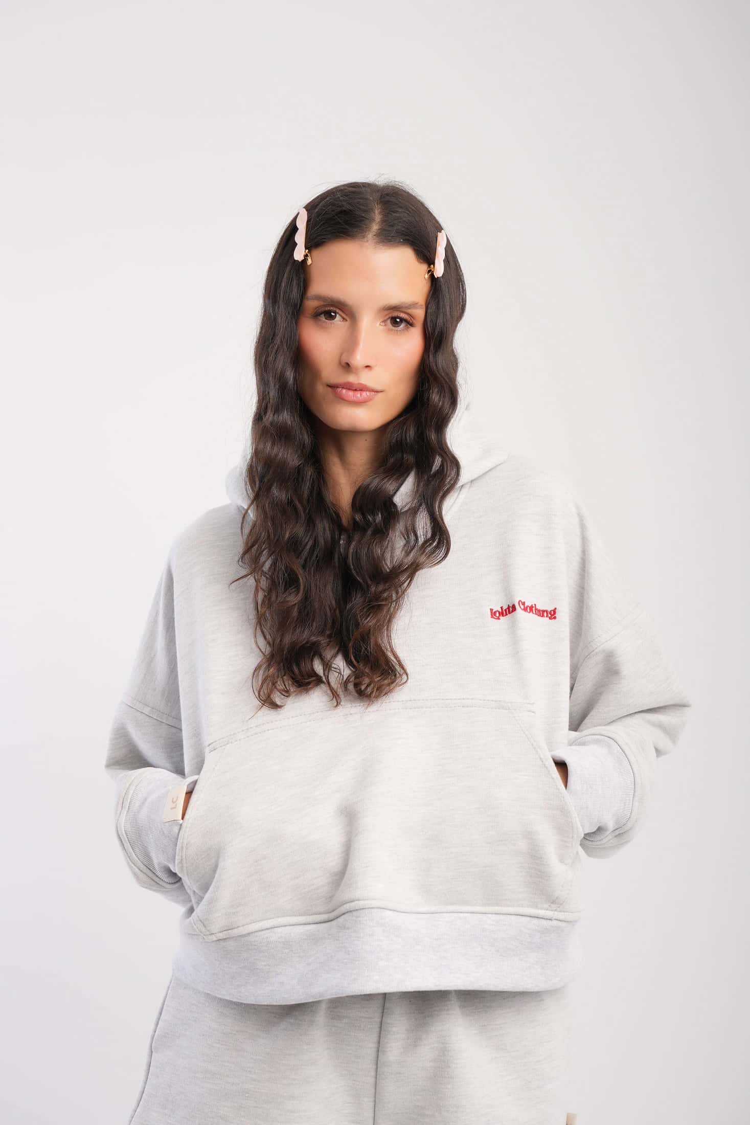 Love hoodie - Gris Jaspe - miniatura 2