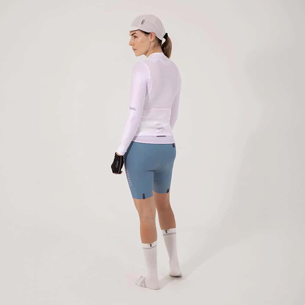 CAMISA CICLISMO MANGA LARGA ESSENTIAL WHITE PARA MUJER - miniatura 2