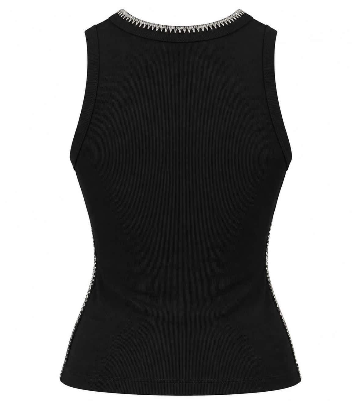 ELODIE TANK TOP BLACK - miniatura 3