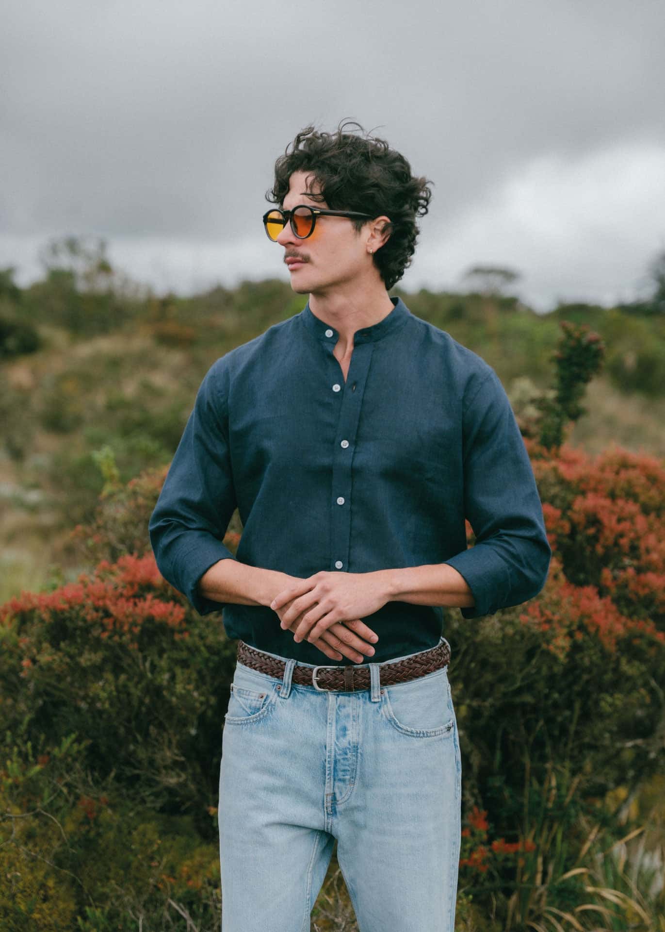 Camisa Córcega Azul Oscuro