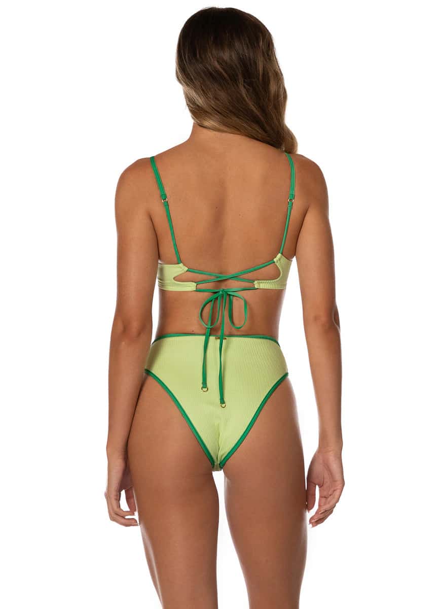 Maaji Green Symphony Sully High Rise Classic Bikini Bottom