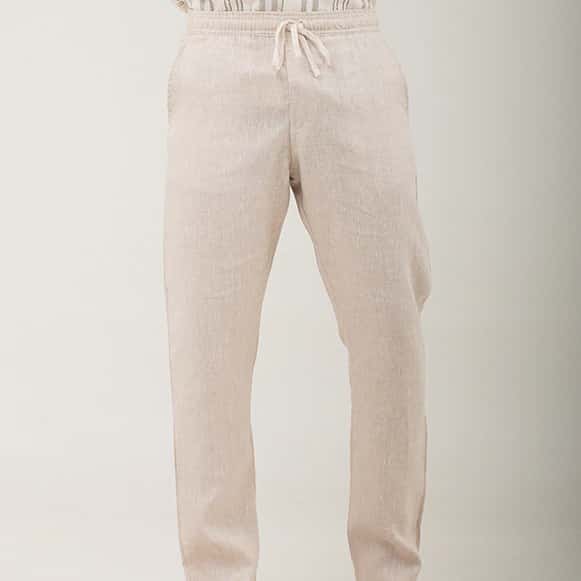 PANTALON JOGGER 100% LINO HOMBRE