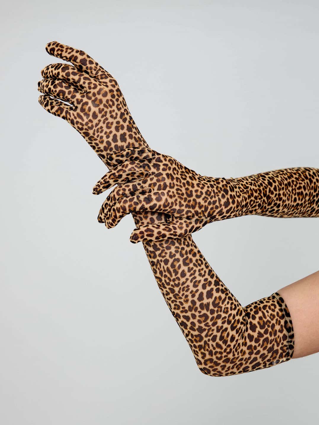 LEOPARD MESH GLOVES