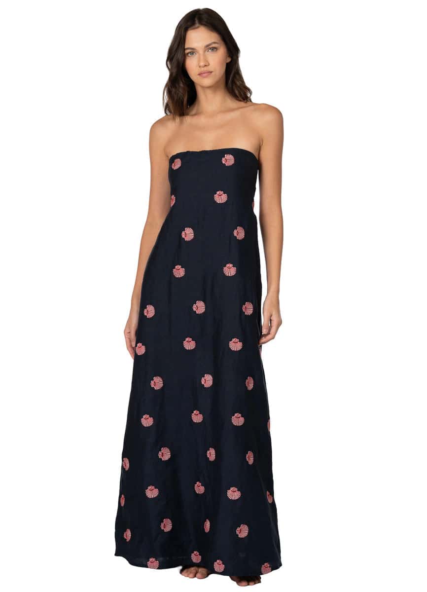 Maaji Sea Shells Crimson Long Dress