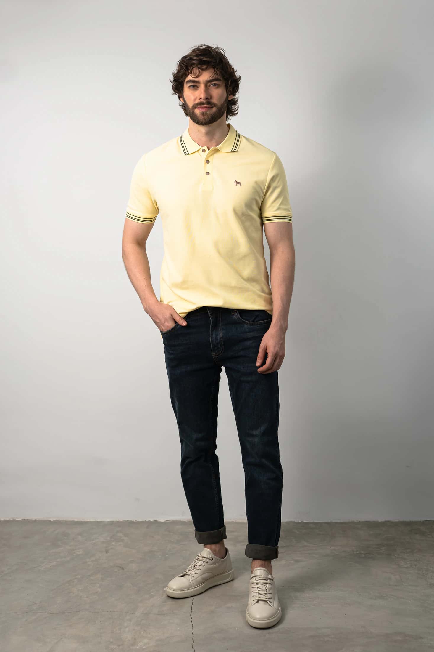 Polo Básica Amarillo Pastel
