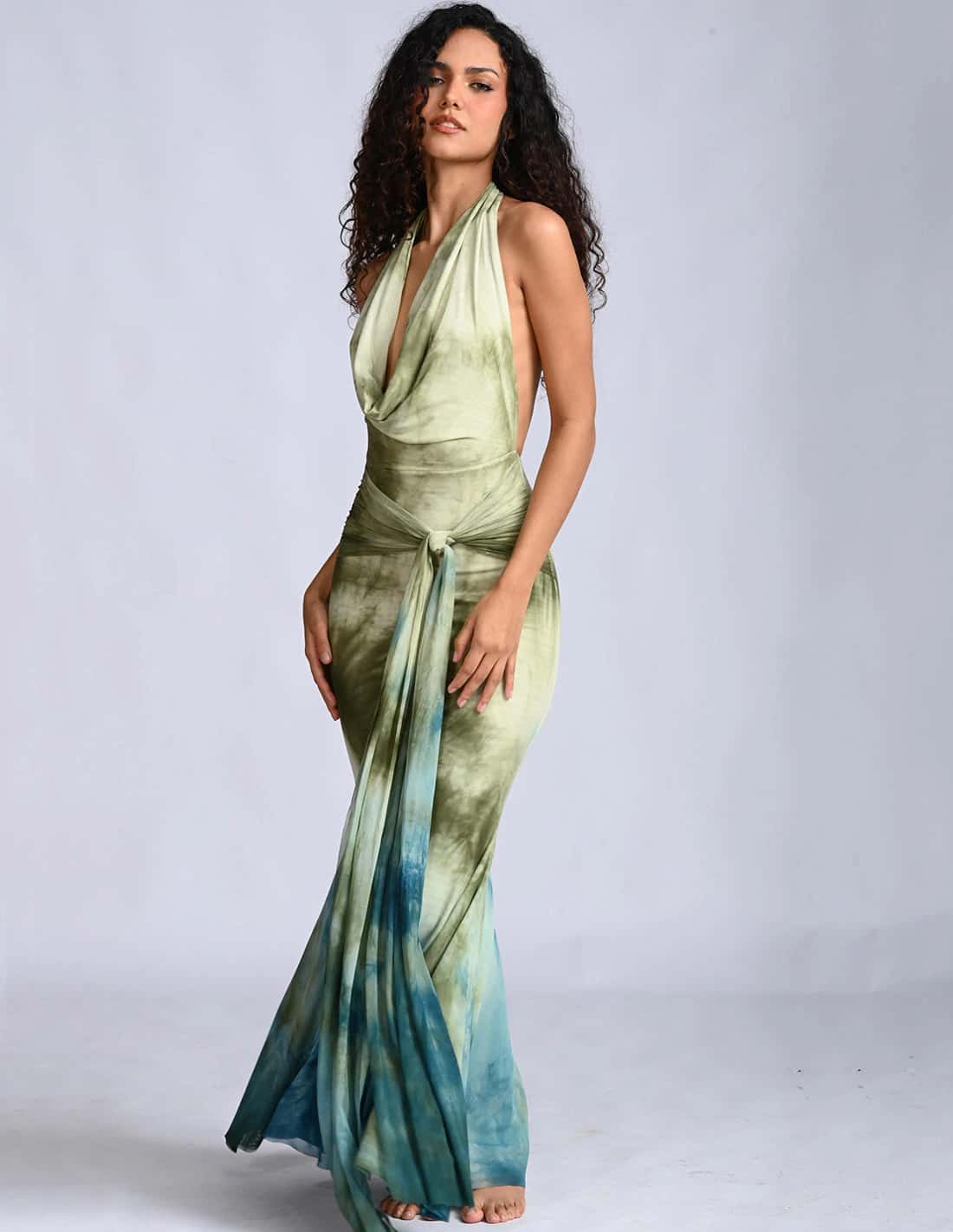 Vestido Elissa Spotted Turf Green + Oil