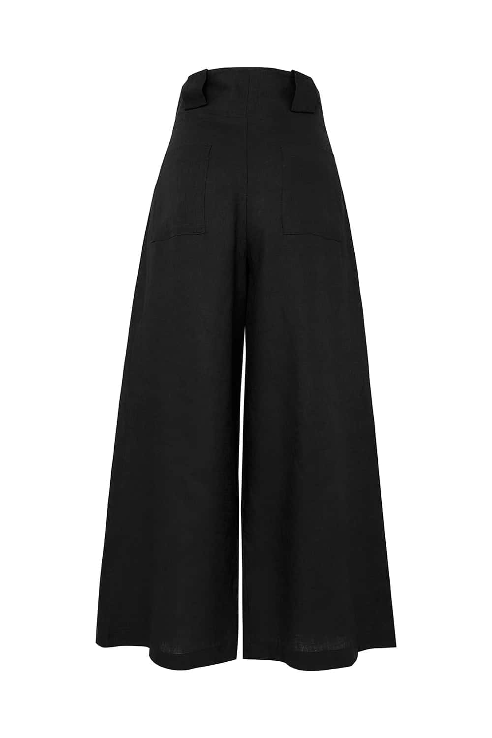 Pantalón Paulette negro culotte lino - miniatura 2