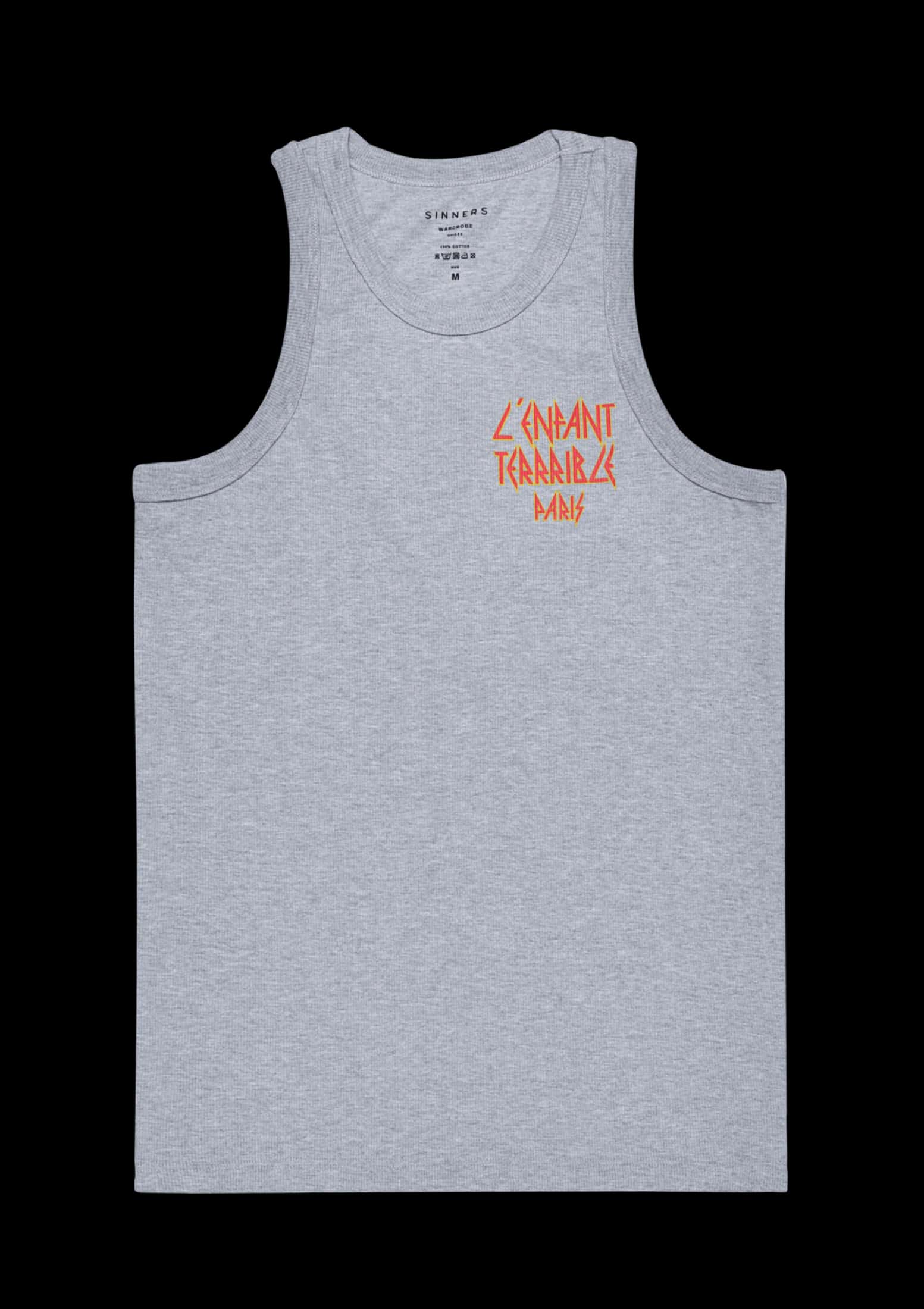 L'ENFANT GRAY MEN TANK TOP