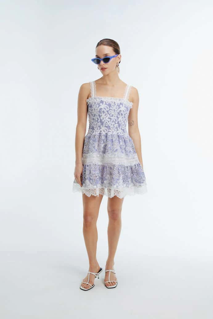 AERIN MINI DRESS BLUE