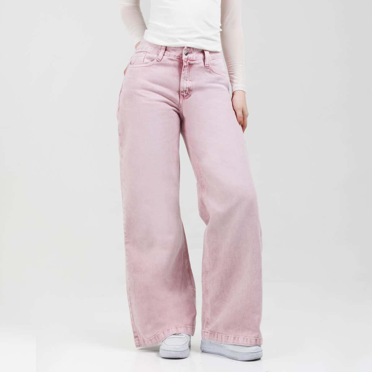 Jean Wide Leg Rosa Ax-3063 Rigido