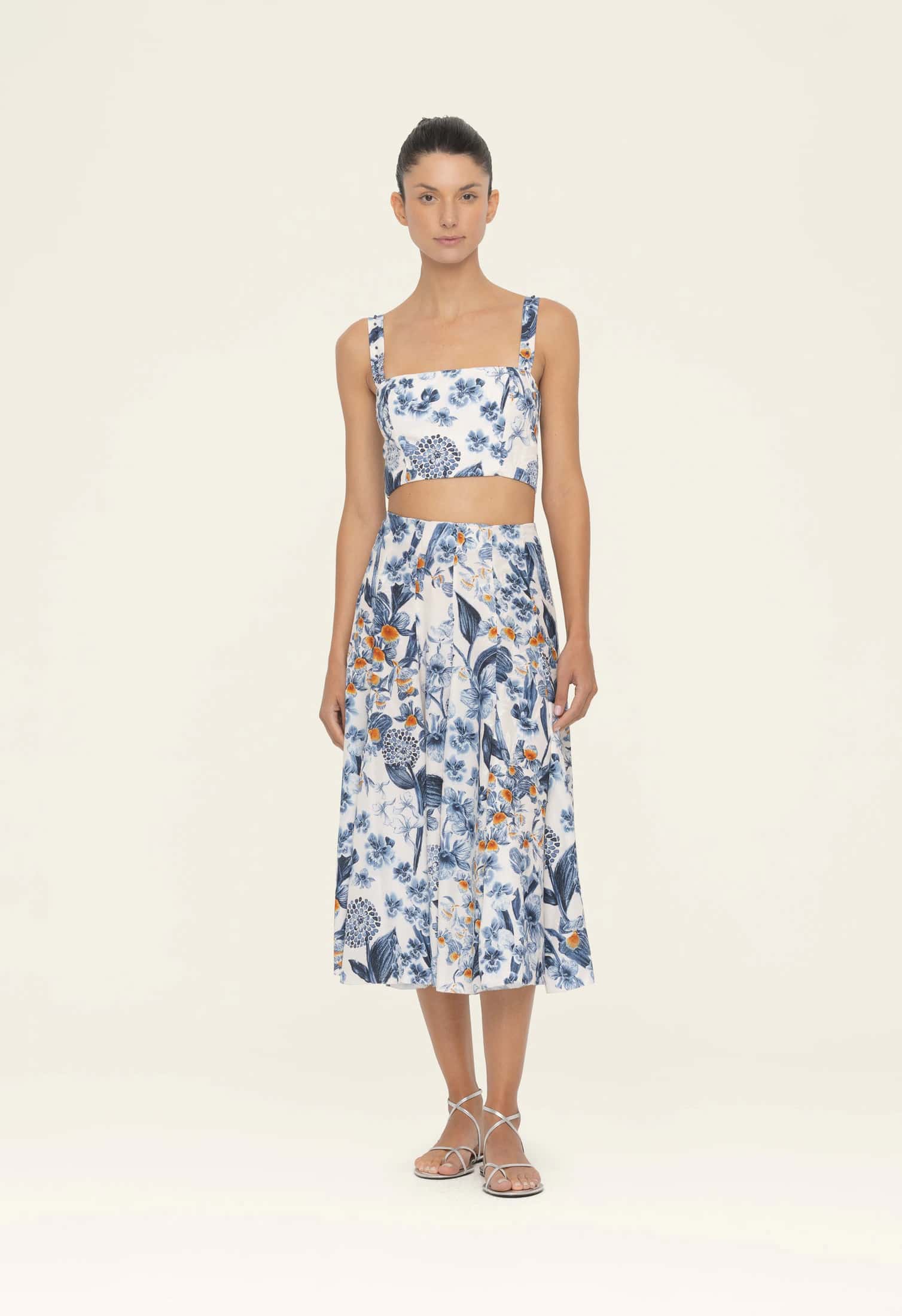Cacao Petalo Cropped Top