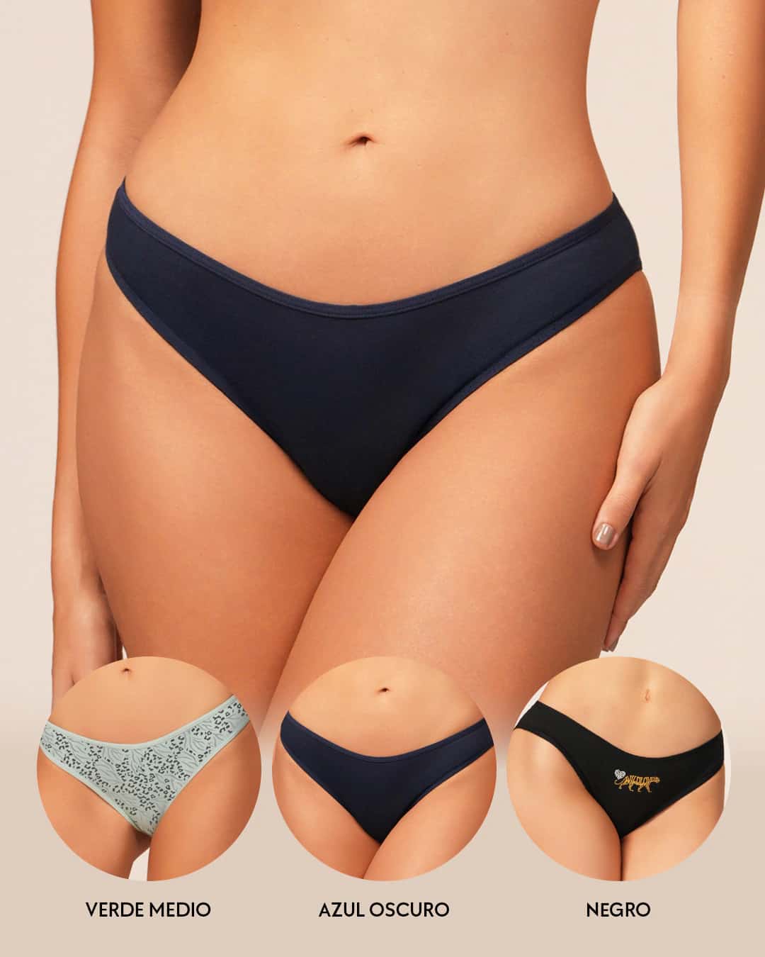 Tanga en Algodón Suave Pack x3 para Mujer Ref. 9103 - miniatura 5