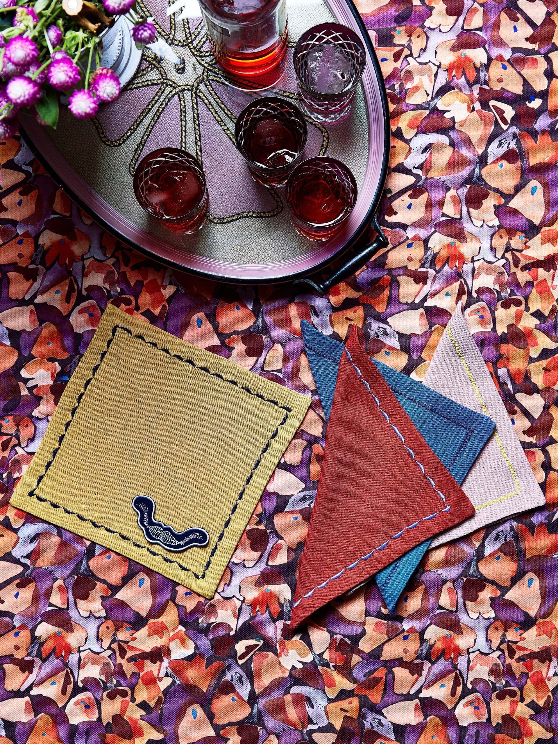 Set De Servilletas En Lino Para Cocktails