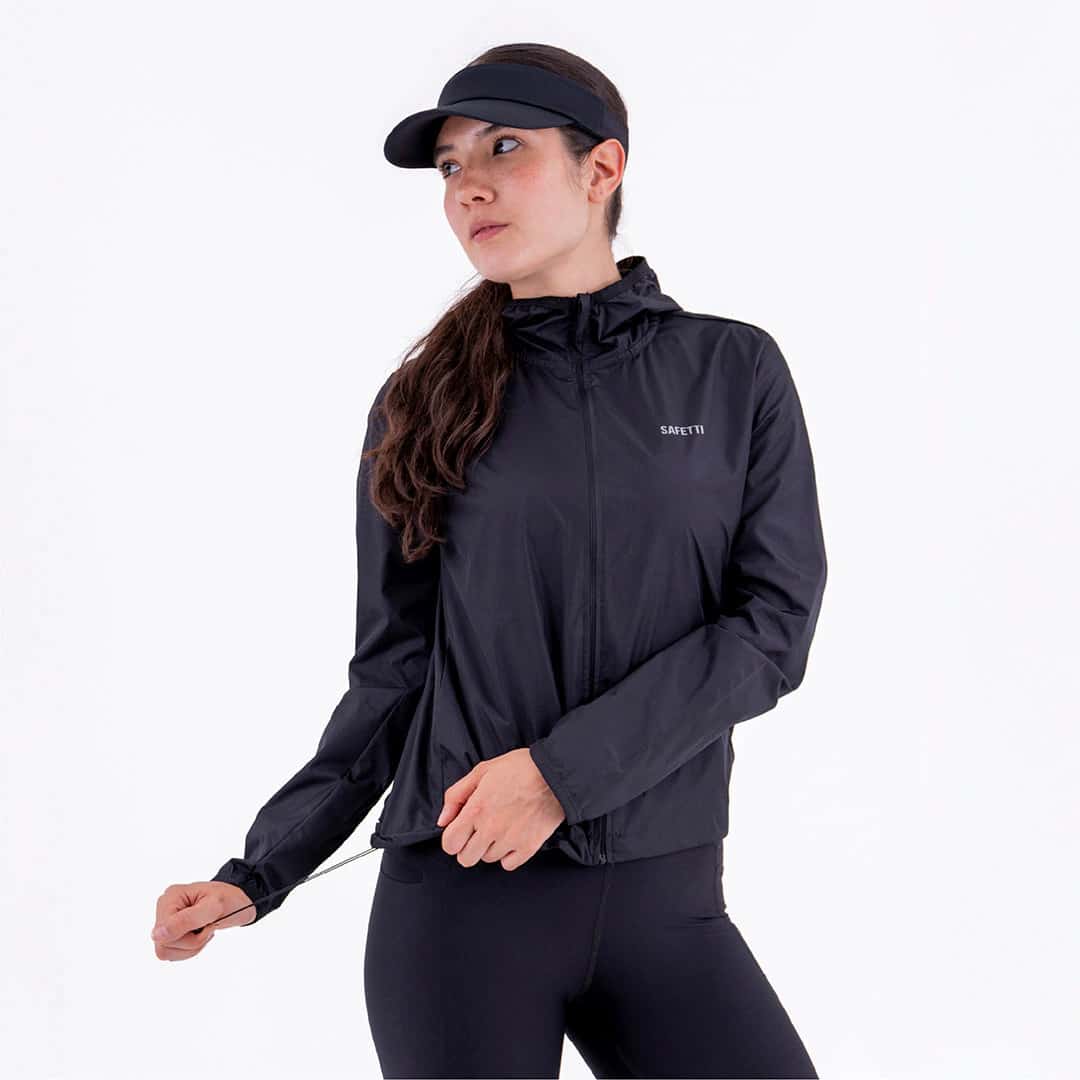 CHAQUETA RUNNING MOVA BLACK PARA MUJER