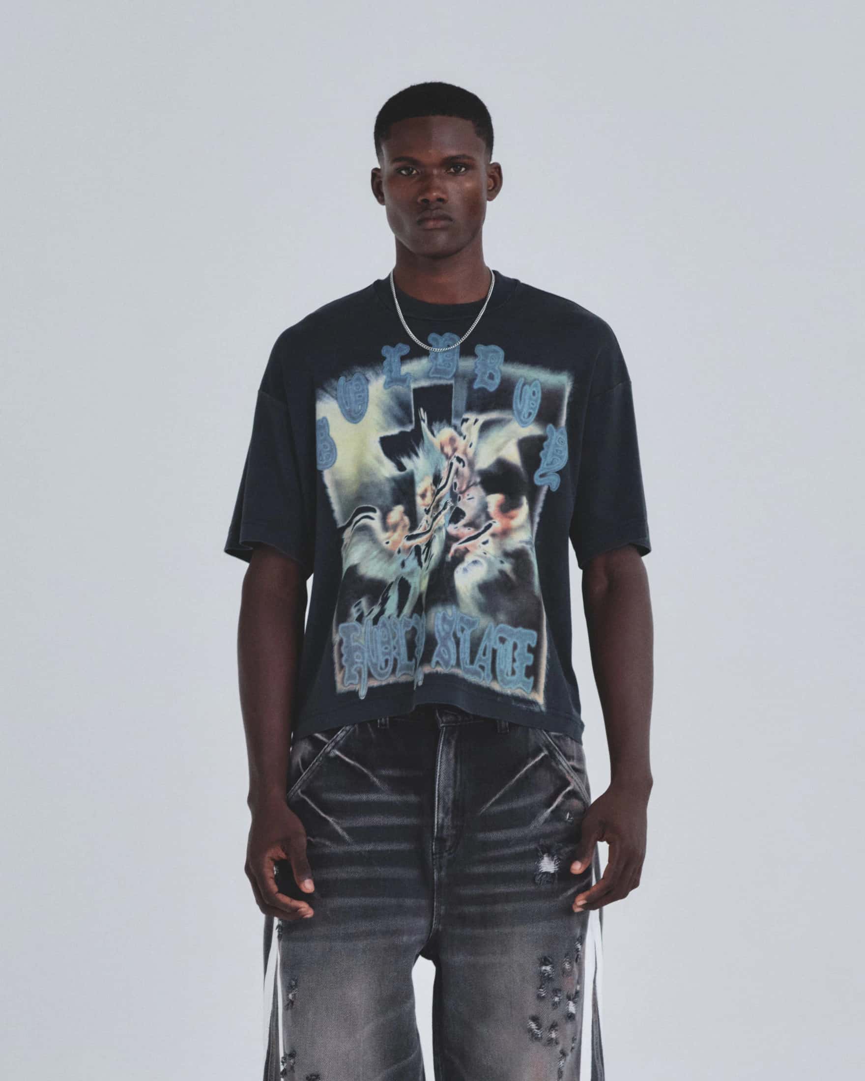Holy State Divinity Boxy Fit Tshirt Vintage Black - miniatura 2