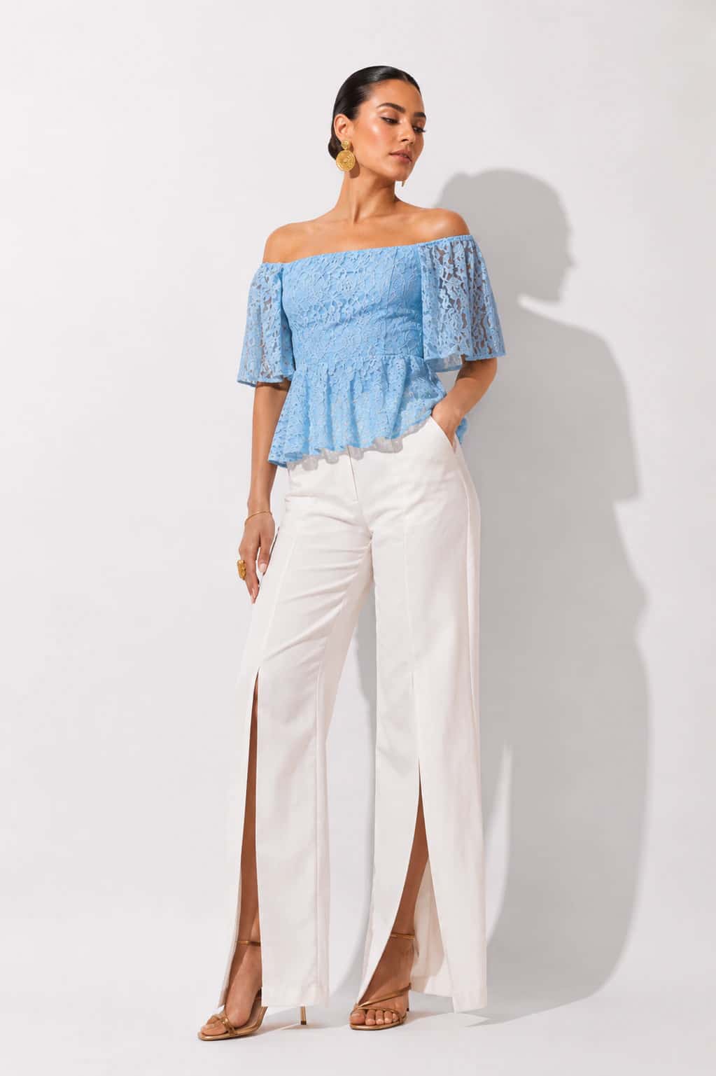 Blusa Thalia L Celeste - miniatura 2