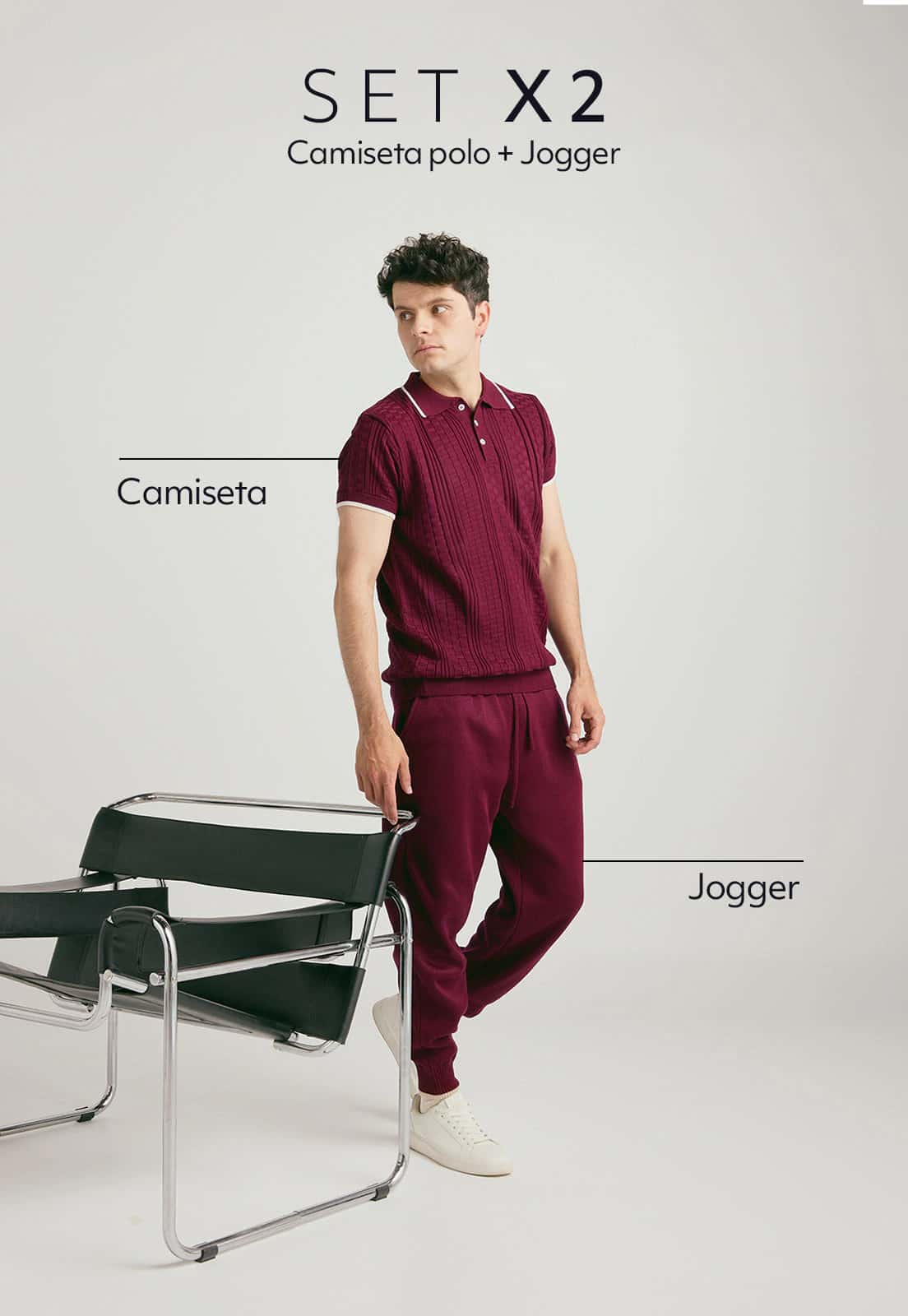 Set Camiseta Polo 3 Botones / Jogger Andrew