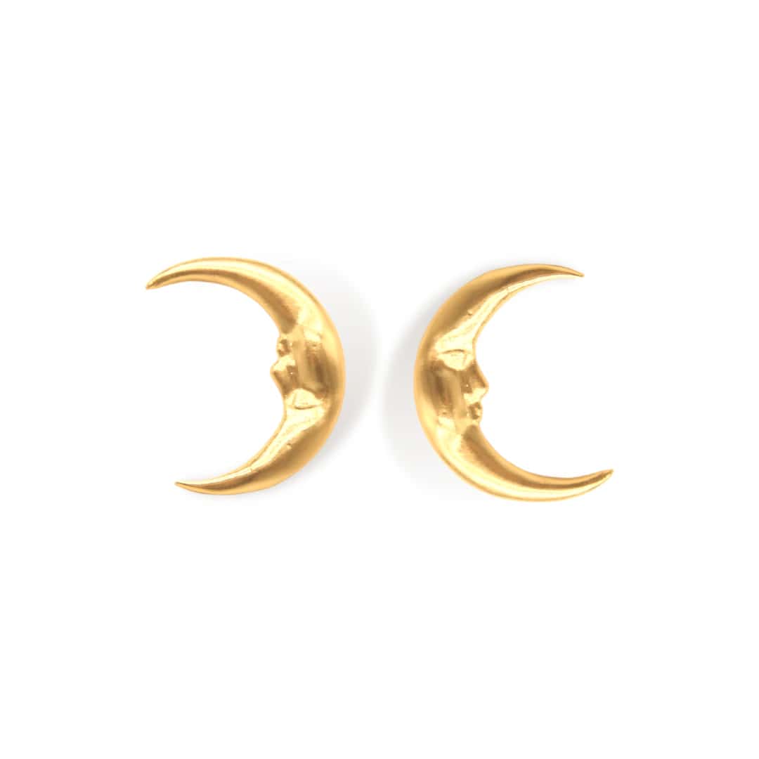 Aretes de media luna grande