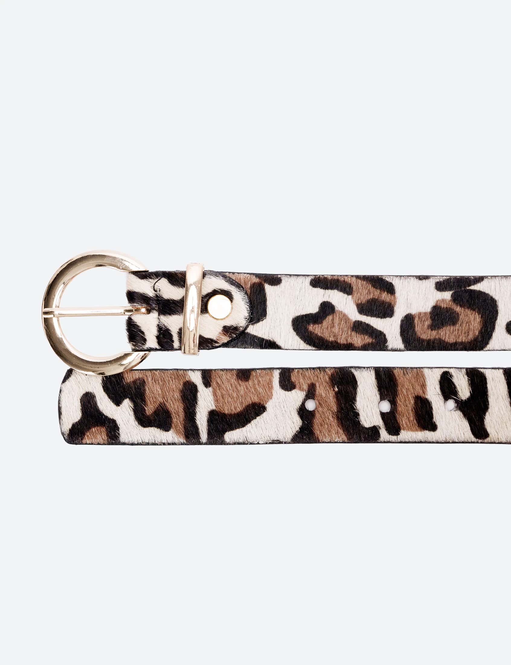 CINTURÓN ANIMAL PRINT JIRAFA BLANCO - miniatura 2