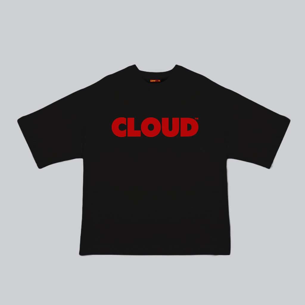Camiseta BLOCK rojo sobre negro - miniatura 1