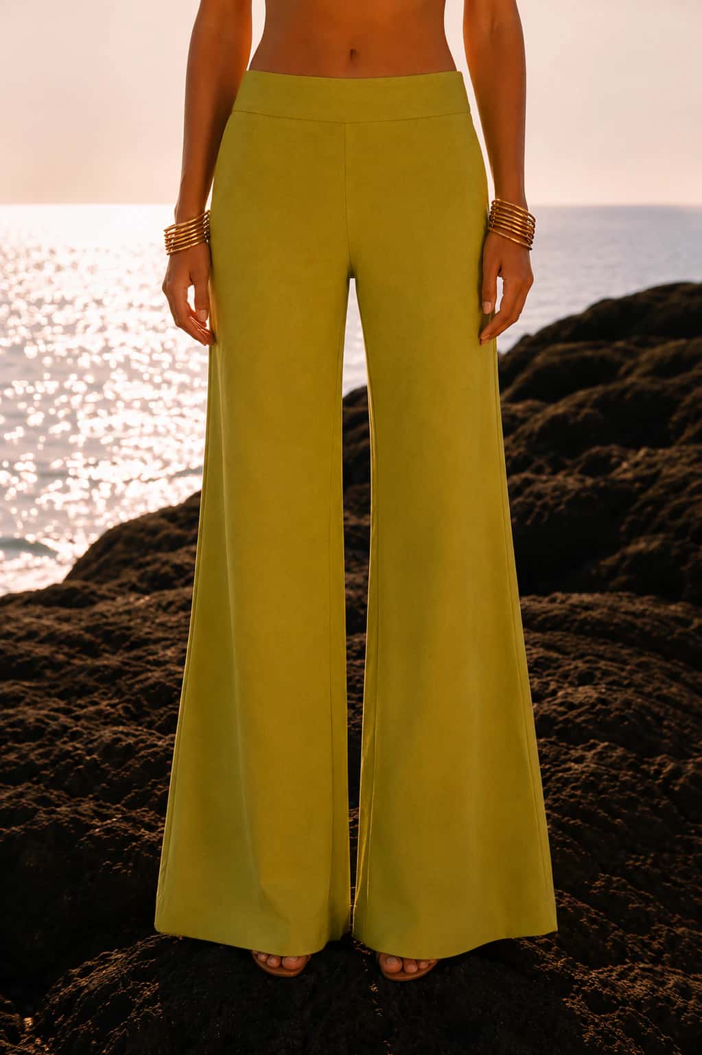 Pantalón Kristu Lino verde pistacho