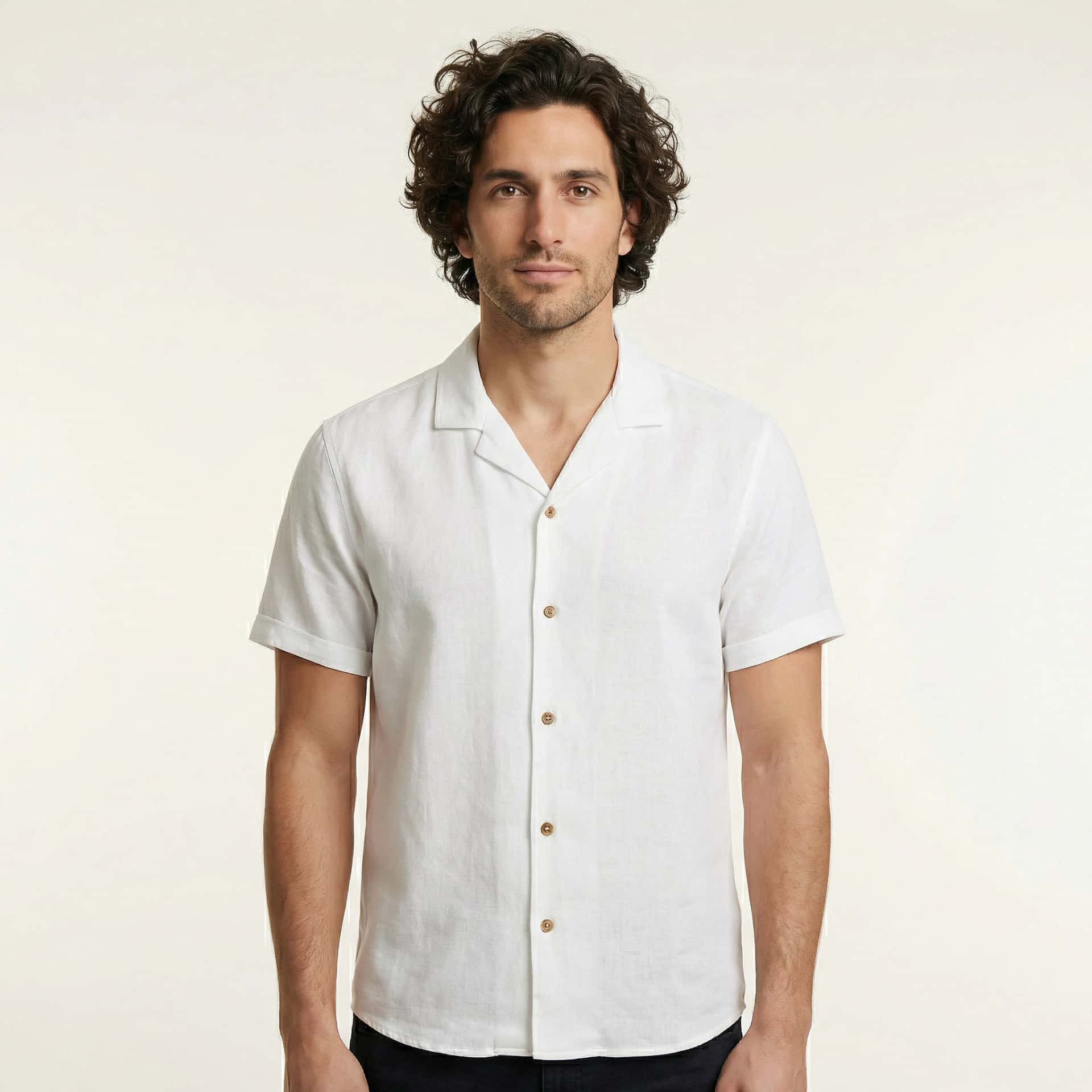 Camisa Bowling Blanca W01 - miniatura 1