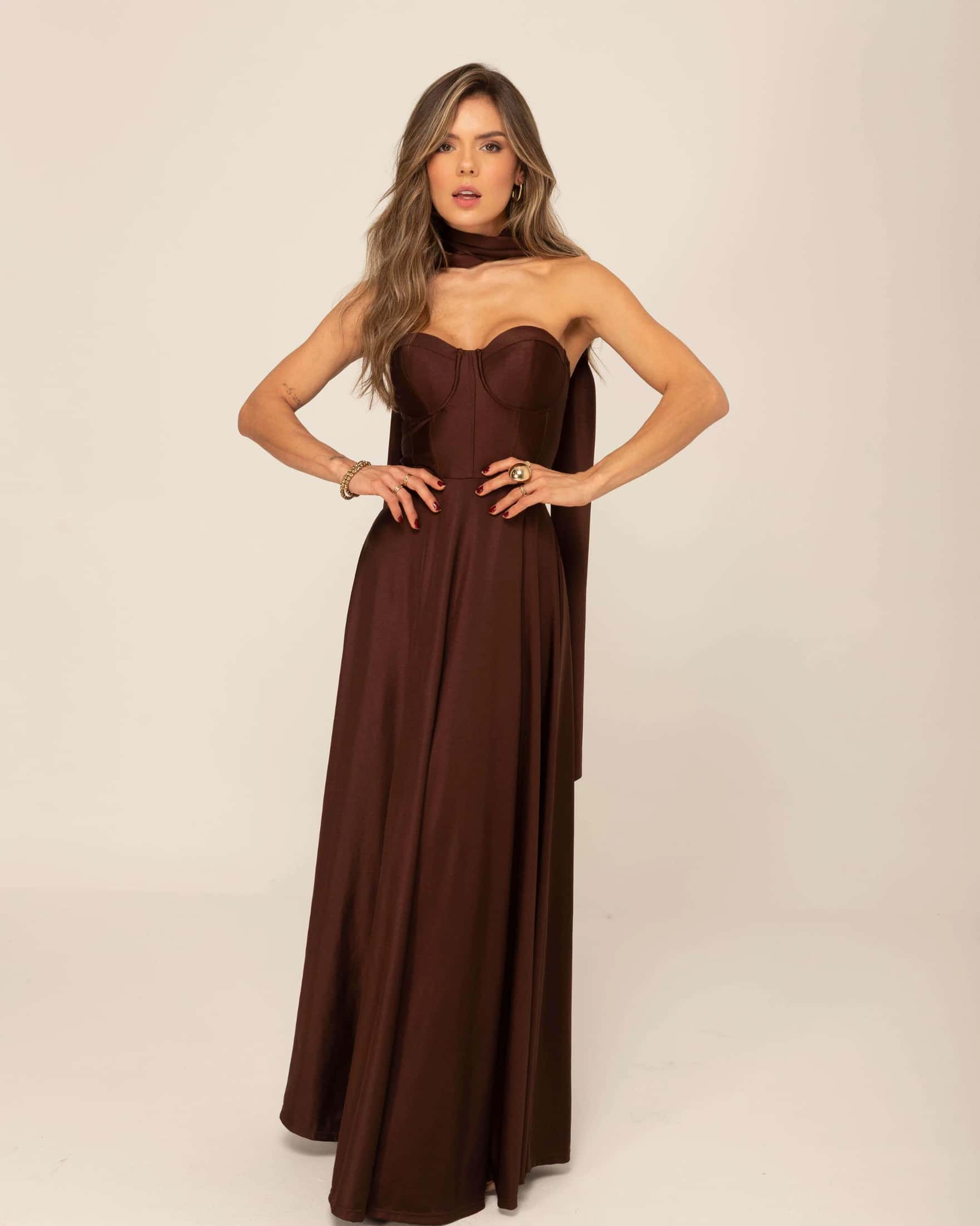 Vestido de Fiesta Corset Espalda Cruzada