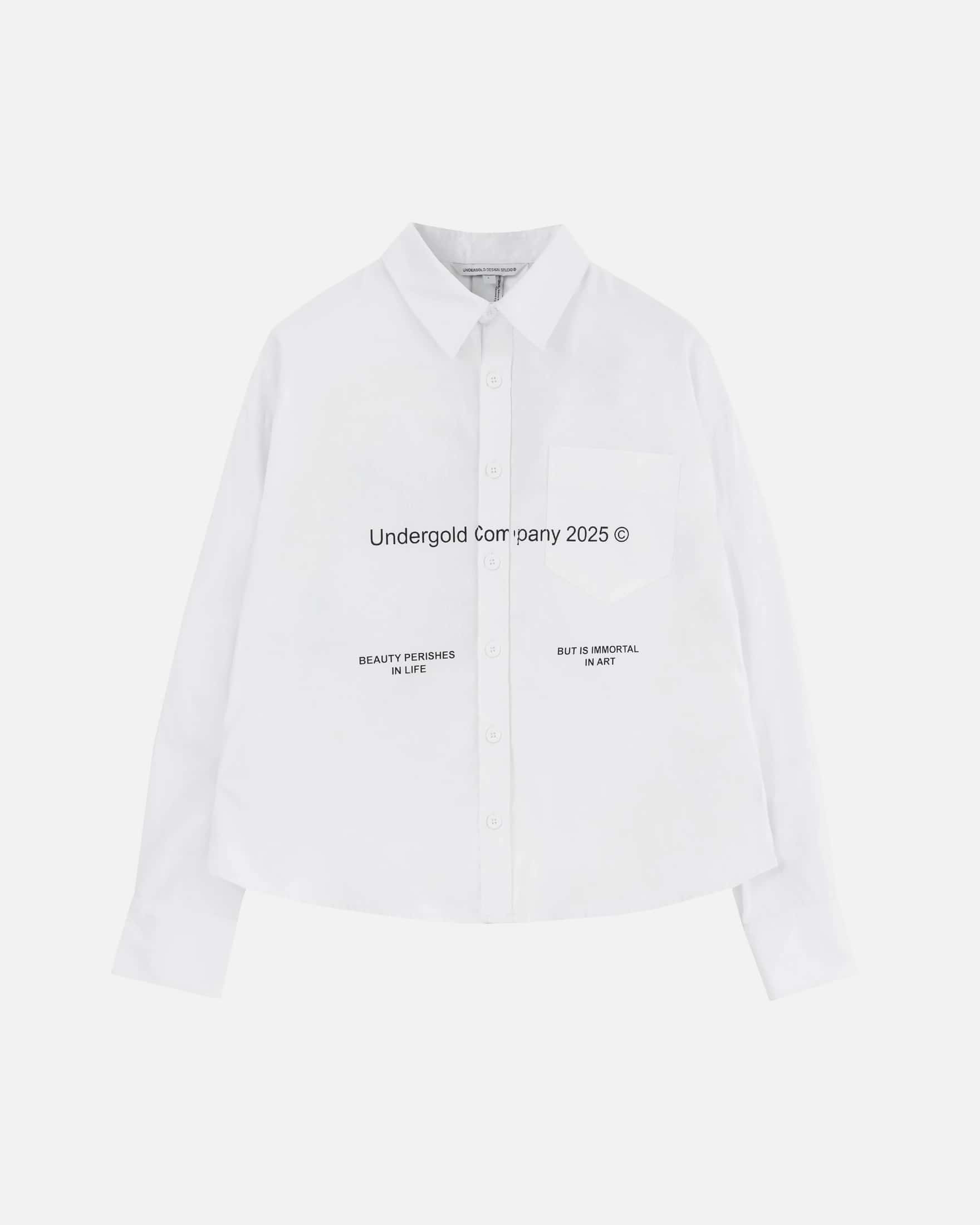 Echoes Beauty Long Sleeve Boxy Fit Shirt Bone