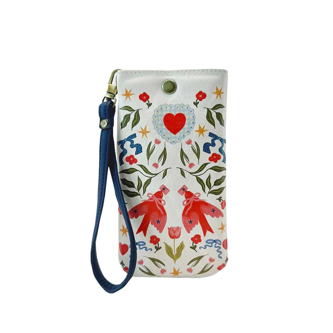 Estuche De Gafas O Celular Estampado Con Pulsera Love Is In The Air