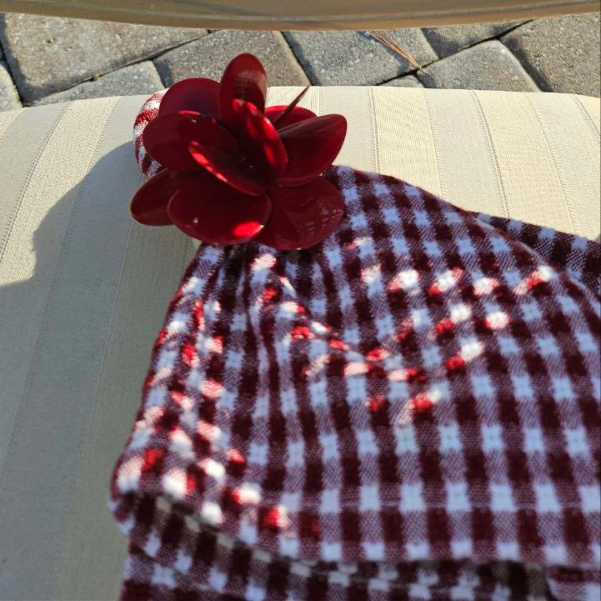 Scarlet Petal Napkin Ring