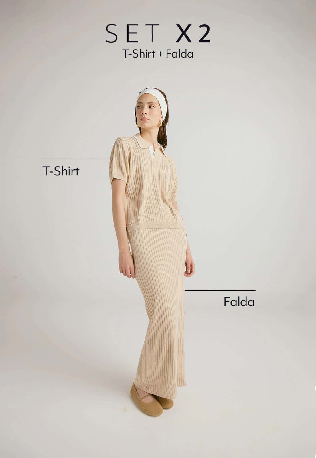 Set T-Shirt Brittany / Falda Caroline