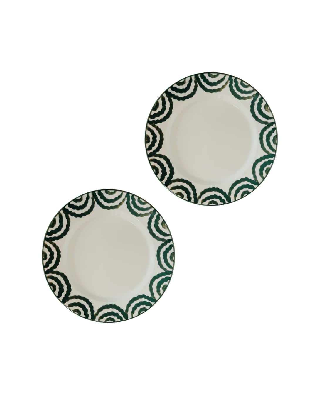 SET X2 DINNER PLATE - GREEN