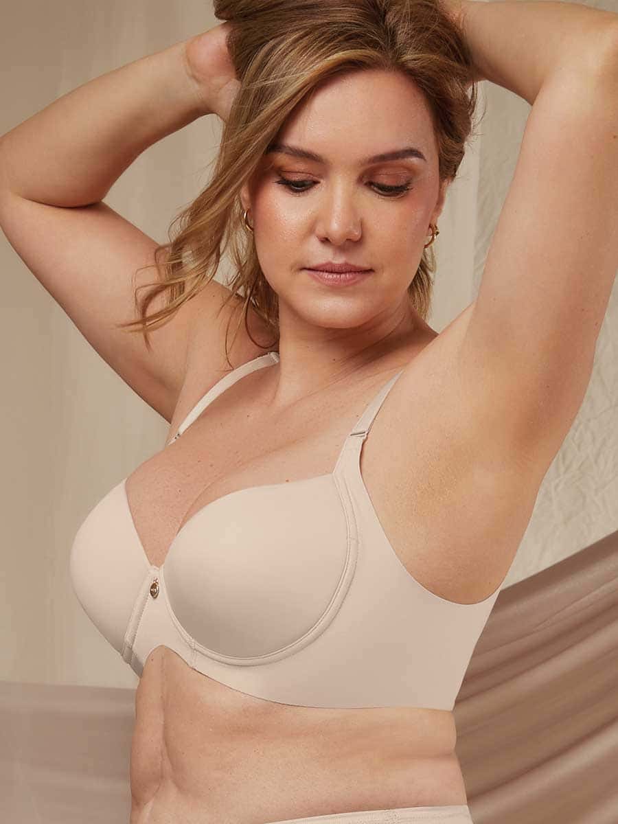 Brasier Realce Espalda Ancha Color Perla