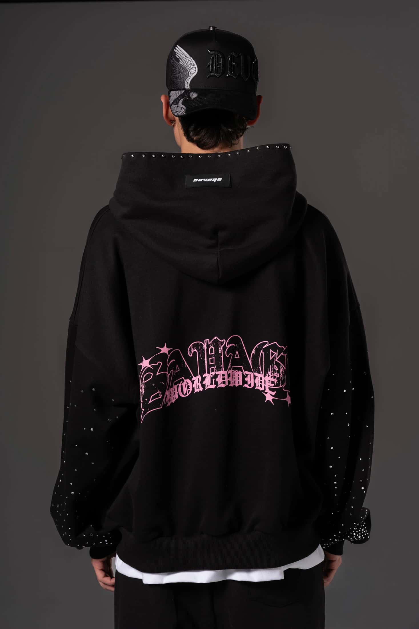 Double Zip Hoodie Boxy fit World wide  14649 - miniatura 7
