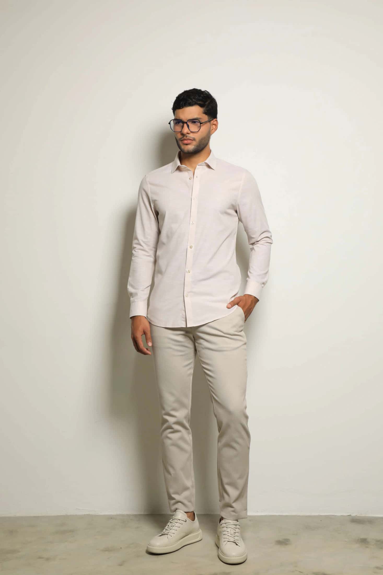 Camisa Manga Larga Khaki