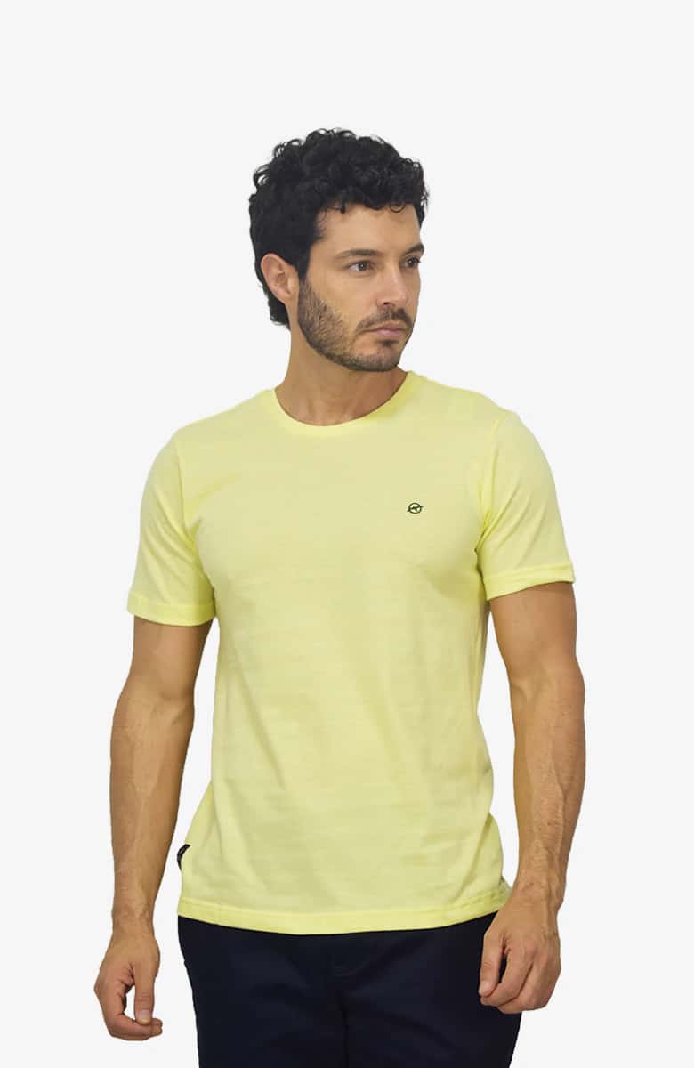 Camiseta básica Amarillo para Hombre