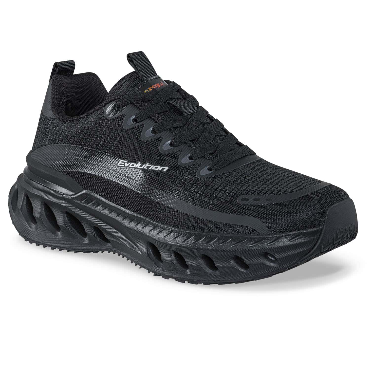 Tenis Running Rulas Negro-Negro Croydon Para Hombre