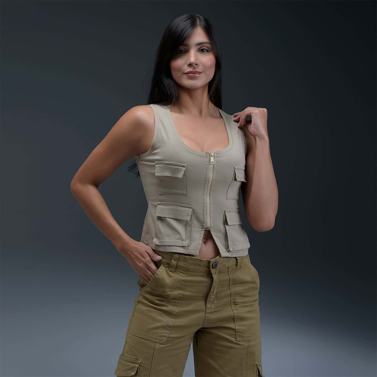 Blusa  Biege Mujer
