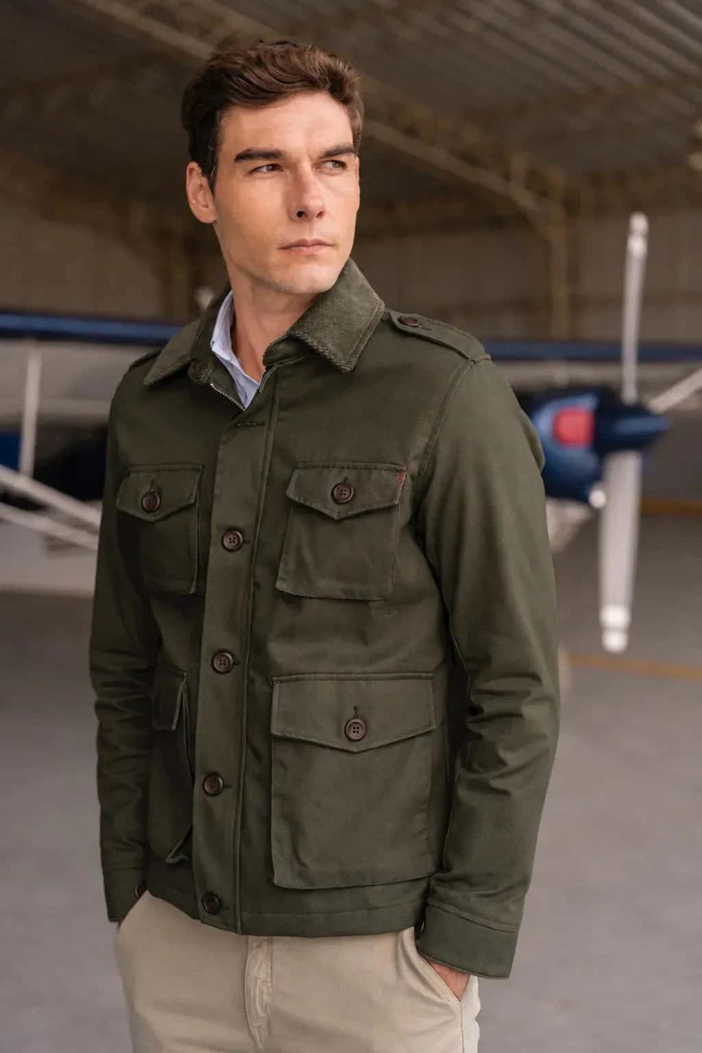 Chaqueta Atlas Hombre Verde Militar