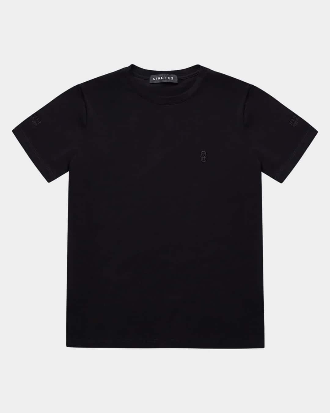 MONOGRAM SLIM BLACK T-SHIRT - miniatura 1