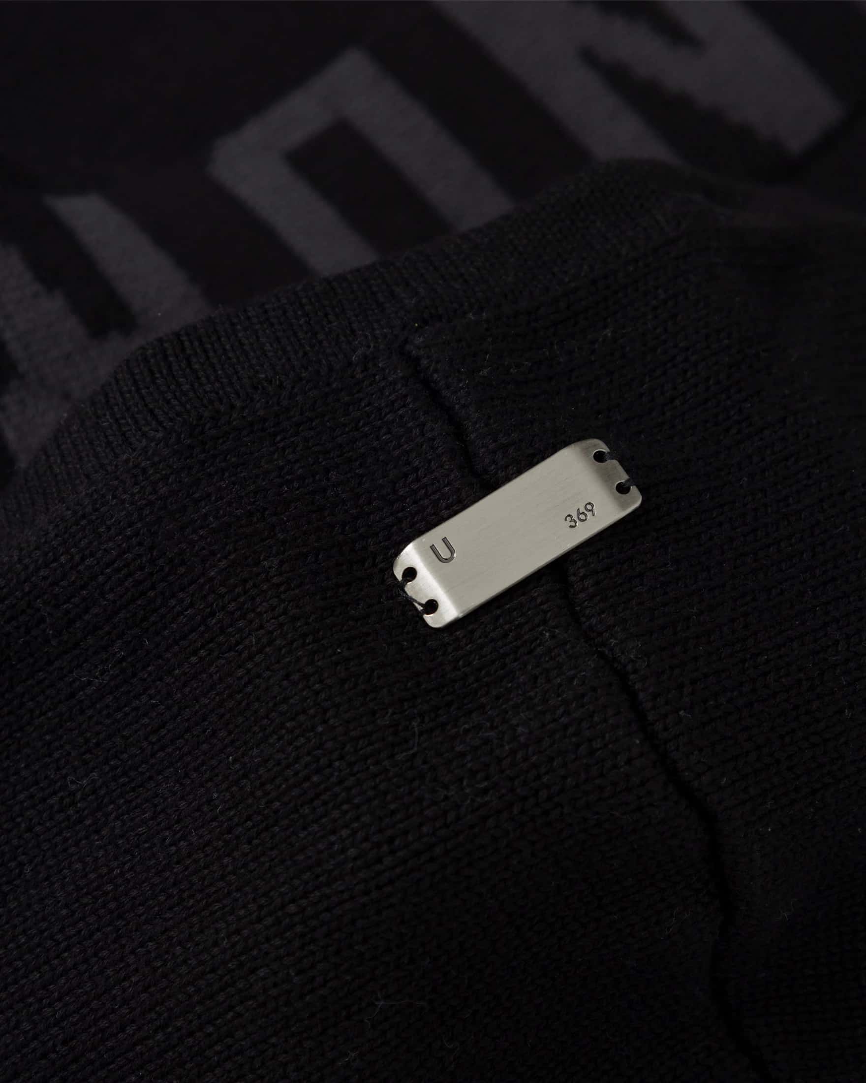 Basics UNDRGLD Knitted Hoodie Black - miniatura 6