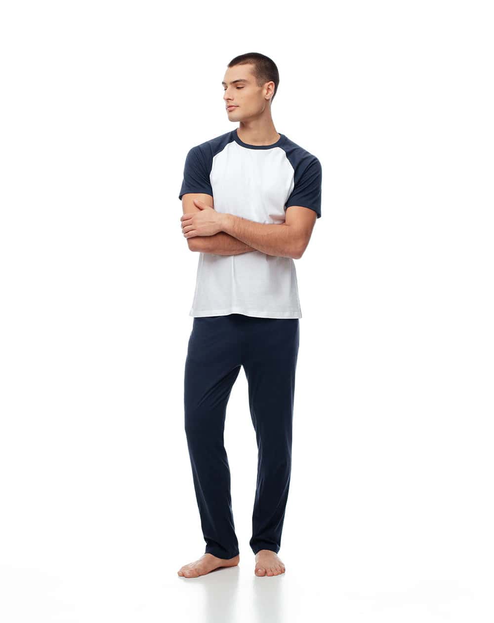 Camiseta + pantalón de pijama algodón hombre