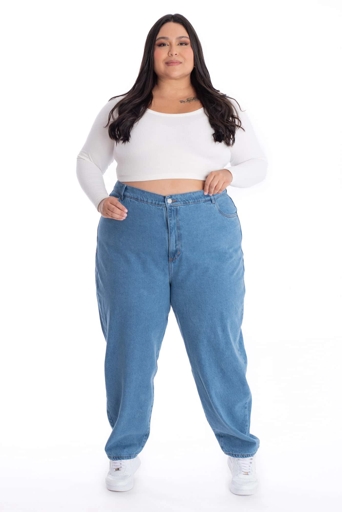 Jean Boyfriend Azul Medio 356