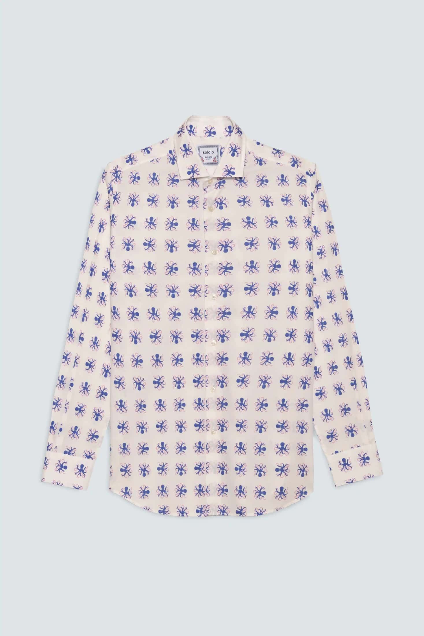 Men's cotton shirt beige grandezza