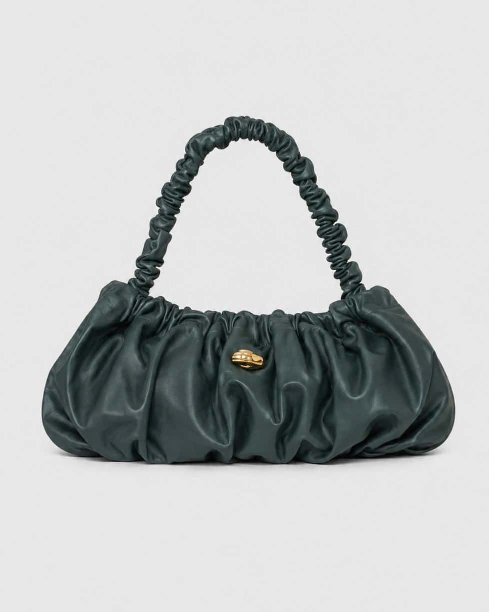Pierre G Bottle Green Leather Bag