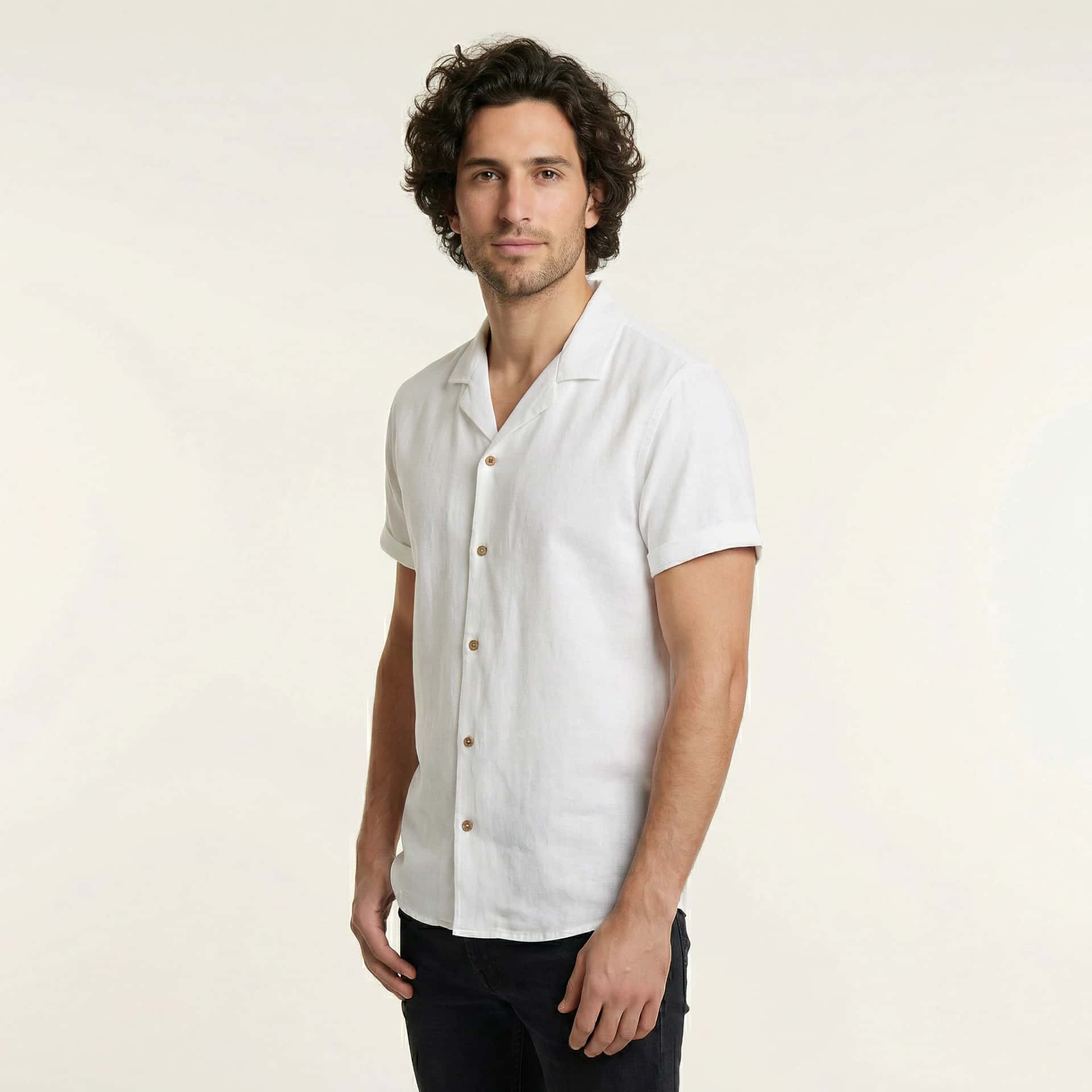 Camisa Bowling Blanca W01 - miniatura 3